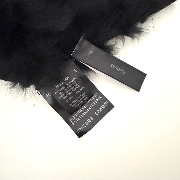 Rudsak Ribbed Knitted Rabbit Fur Cardigan Size M/L - Picture 8 of 8